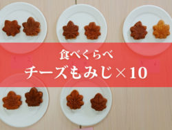 【広島 観光】もみじ饅頭 チーズもみじ10個を食べくらべ!好みの味はどれ?